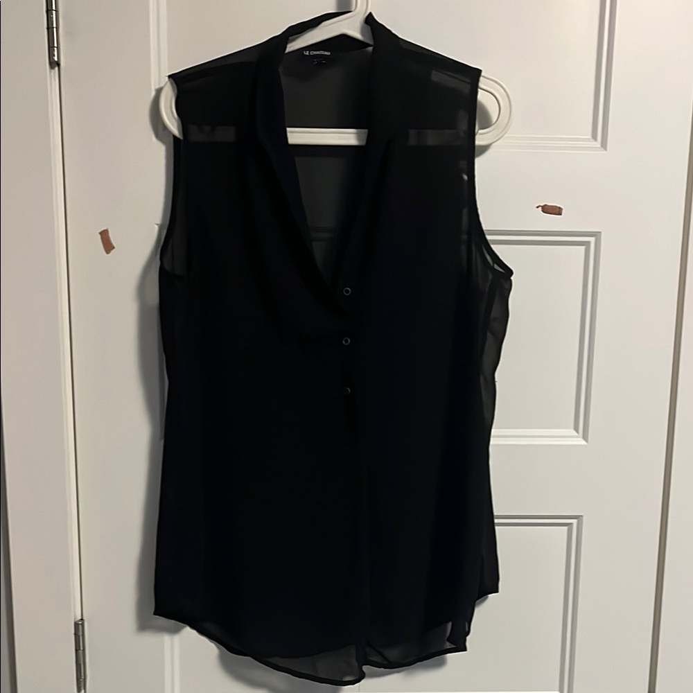 Women's Black Sleeveless Top